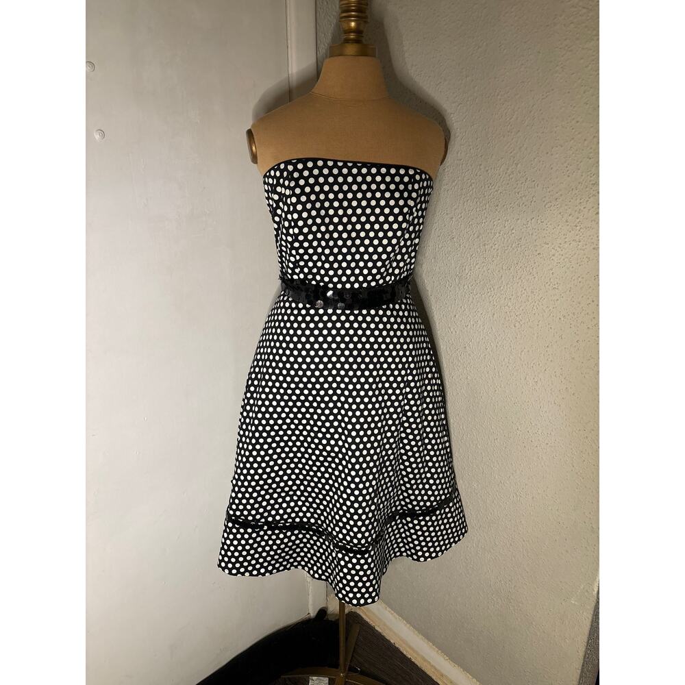 Spense Polka Dot Sequin Dress Black/White 4 Lolita Cosplay Dress Up Rockabilly